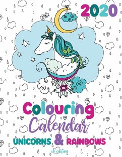 2020 Colouring Calendar Unicorns & Rainbows (UK Edition) - Gumdrop Press