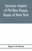 Syracuse chapter of Phi Beta Kappa, Kappa of New York