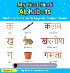 Cover My First Hindi Alphabets Picture Book with English Translations