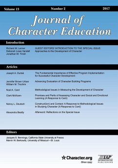 Journal of Character Education Volume 13, Issue 2, 2017