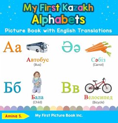 Cover My First Kazakh Alphabets Picture Book with English Translations