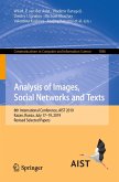 Analysis of Images, Social Networks and Texts (eBook, PDF)