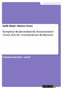 Komplexe Reaktionskinetik. Konzentration versus Zeit bei verschiedenen Reaktionen (eBook, PDF) - Mejid, Sadik; Fetzer, Markus