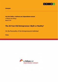 The 20-Year-Old Entrepreneur: Myth or Reality? (eBook, PDF)