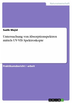 Untersuchung von Absorptionspektren mittels UV-VIS Spektroskopie (eBook, PDF) - Mejid, Sadik