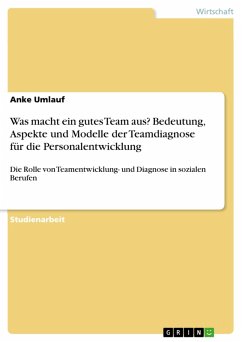 Was macht ein gutes Team aus? Bedeutung, Aspekte und Modelle der Teamdiagnose für die Personalentwicklung (eBook, PDF) - Umlauf, Anke