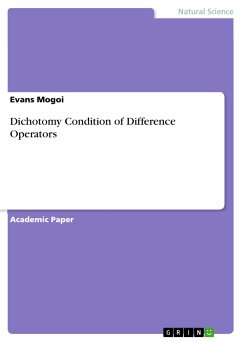 Dichotomy Condition of Difference Operators (eBook, PDF)