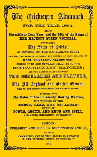 Wisden Cricketers' Almanack 1864 (eBook, PDF)