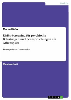Risiko-Screening für psychische Belastungen und Beanspruchungen am Arbeitsplatz (eBook, PDF) - Höfer, Marco