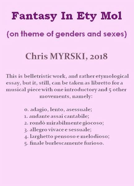 Fantasy In Ety Mol (on theme of genders and sexes) (eBook, ePUB)