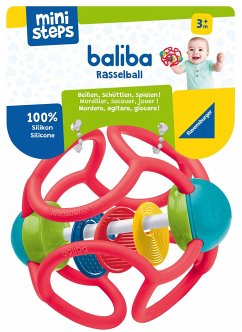 Ravensburger 04151 - ministeps® baliba Rasselball, Beißring, Greifball, rot