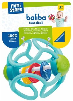 Ravensburger 04153 - ministeps® baliba Rasselball, Beißring, Greifball, türkis