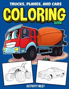 Trucks, Planes, and Cars Coloring Book - Nest, Activity