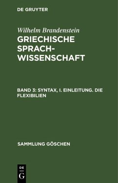 Cover Syntax, I. Einleitung. Die Flexibilien (eBook, PDF)