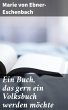 Ein Buch, das gern ein Volksbuch werden... - Bild 1