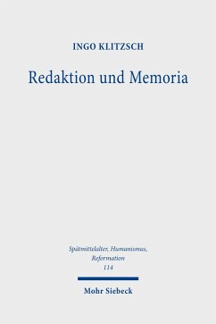 Redaktion und Memoria (eBook, PDF) - Klitzsch, Ingo