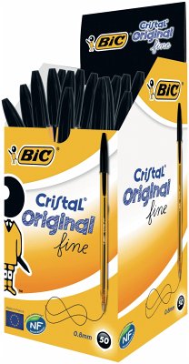 BIC Kugelschreiber Cristal Original fine 0.35mm schwarz, 10er Set