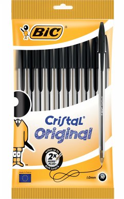BIC Kugelschreiber Cristal Original 0.4mm schwarz, 10er Set