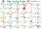 Mein buntes Kinder-ABC Grundschrift mit Artikeln Lernposter DIN A3 laminiert