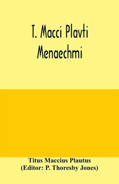 Cover T. Macci Plavti. Menaechmi