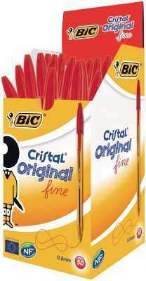 Cover BIC Kugelschreiber Cristal Original fine 0.35 mm rot, 50er Set
