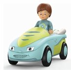 SIKU 0101 - Toddys, Freddy Fluxy, Spielzeugauto mit Rückziehmotor und Spielfigur, türkis/grün