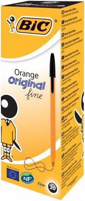 BIC Kugelschreiber Orange Original fine 0.35mm schwarz, 20er Set