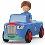 SIKU 0103 - Toddys, Mio Mounty, Spielzeugauto mit Rückziehmotor und Spielfigur, blau/türkis