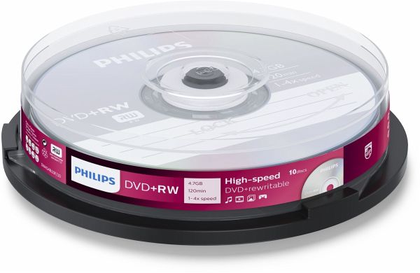 1x10 Philips Dvd Rw 4 7gb 4x Sp Portofrei Bei Bucher De Kaufen