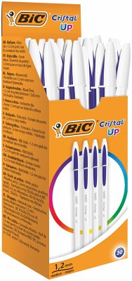 Cover BIC Kugelschreiber Cristal Up 0.35mm blau, 20er Set