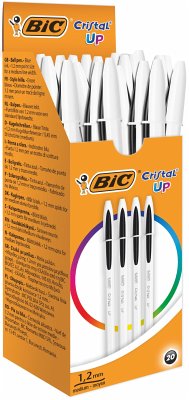 Cover BIC Kugelschreiber Cristal Up 0.35mm schwarz, 20er Set
