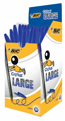 BIC Kugelschreiber Cristal LARGE 0.6mm blau 50er Set