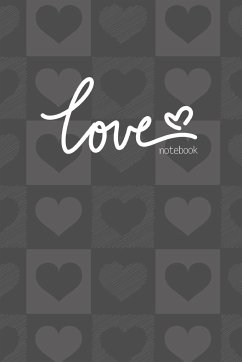 Love Notebook, Blank Write-in Journal, Dotted Lines, Wide Ruled, Medium (A5) 6 x 9 In (Gray) - Everyday, Write