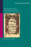 European Genizah: Newly Discovered Hebrew Binding Fragments in Context. European Genizah Texts and Studies, Volume 5