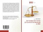 De l¿analyse de l¿article 237 ter de la loi électorale en RDC