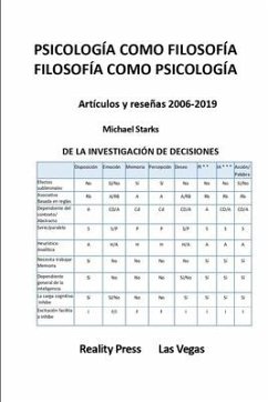 PSICOLOGÍA COMO FILOSOFÍA FILOSOFÍA COMO PSICOLOGÍA -- Artículos y reseñas 2006-2019 - Starks, Michael