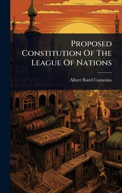 Cover Proposed Constitution Of The League Of Nations