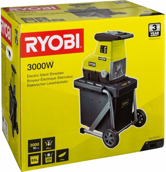 Ryobi RSH3045U 3000 W Elektro-Leisehäcksler Ryobi RSH3045U 3000 W Elektro-Leisehäcksler