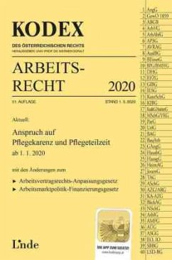 KODEX Arbeitsrecht 2020 (f. Österreich) - Stech, Edda;Ercher-Lederer, Gerda
