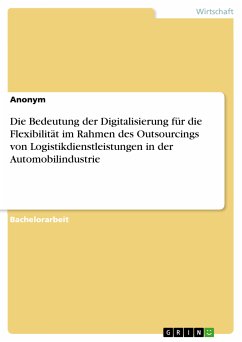 Die Bedeutung der Digitalisierung für die Flexibilität im Rahmen des Outsourcings von Logistikdienstleistungen in der Automobilindustrie (eBook, PDF)