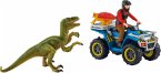 Schleich 41466 - Dinosaurs, Flucht auf Quad vor Velociraptor, Spielset