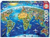 Carletto 9217129 - Educa, World Landmarks Globe, Weltkarte weltweite Symbole, Puzzle, 2000 Teile Carletto 9217129 - Educa, World Landmarks Globe, Weltkarte weltweite Symbole, Puzzle, 2000 Teile