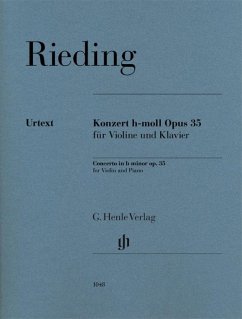 Konzert h-moll op. 35 für Violine und Klavier - Oskar Rieding - Violinkonzert h-moll op. 35