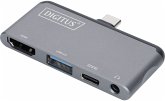 DIGITUS USB-C Mobile Docking Station Tablet Dock 4-Port