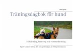 Träningsdagbok för hund