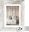 2x1 ZEP Nelson 6 weiß/br. 13x18 Holz... - Bild 1