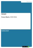 Fiume/Rijeka 1919-1924 (eBook, PDF)