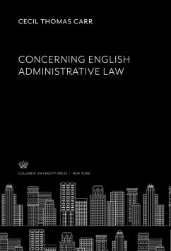Cover Concerning English Administrative Law (eBook, PDF)