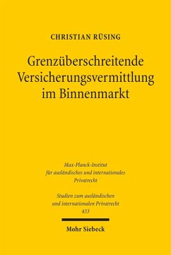 Cover Grenzüberschreitende Versicherungsvermittlung im Binnenmarkt (eBook, PDF)