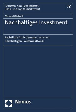Nachhaltiges Investment (eBook, PDF) - Gietzelt, Manuel